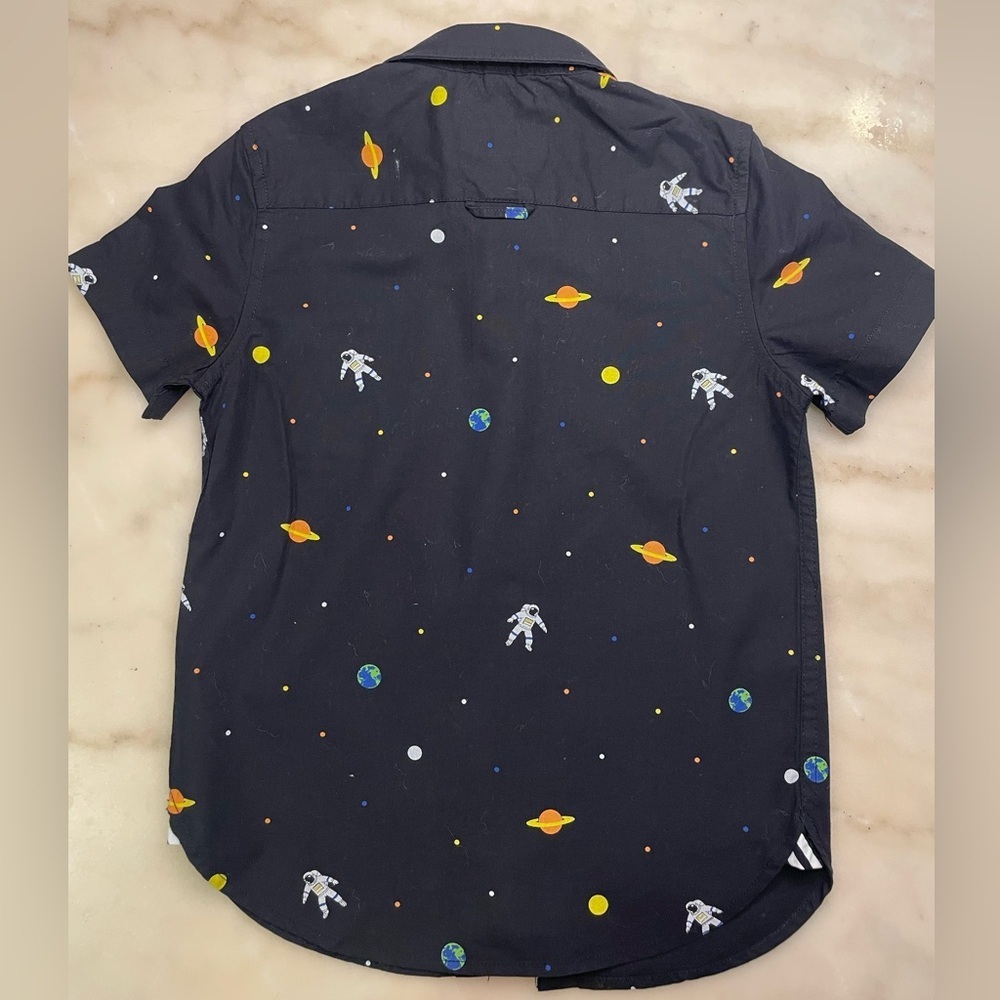 Cactus Boys Space-Themed Short Sleeve button down Shirt size 7 - Picture 5 of 5